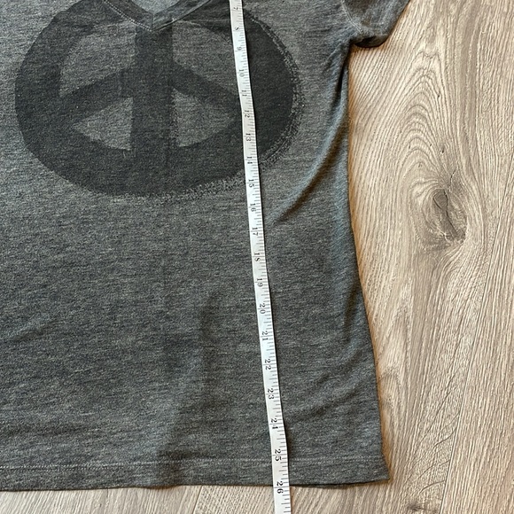 LOL Grey & Black burnout Vintage V-neck T-shirt - Picture 4 of 6